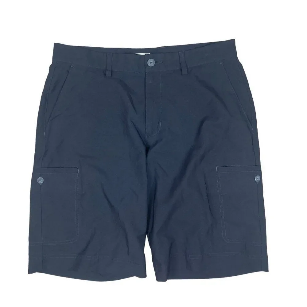 Adidas Flat Front Shorts Mens Black Size 32